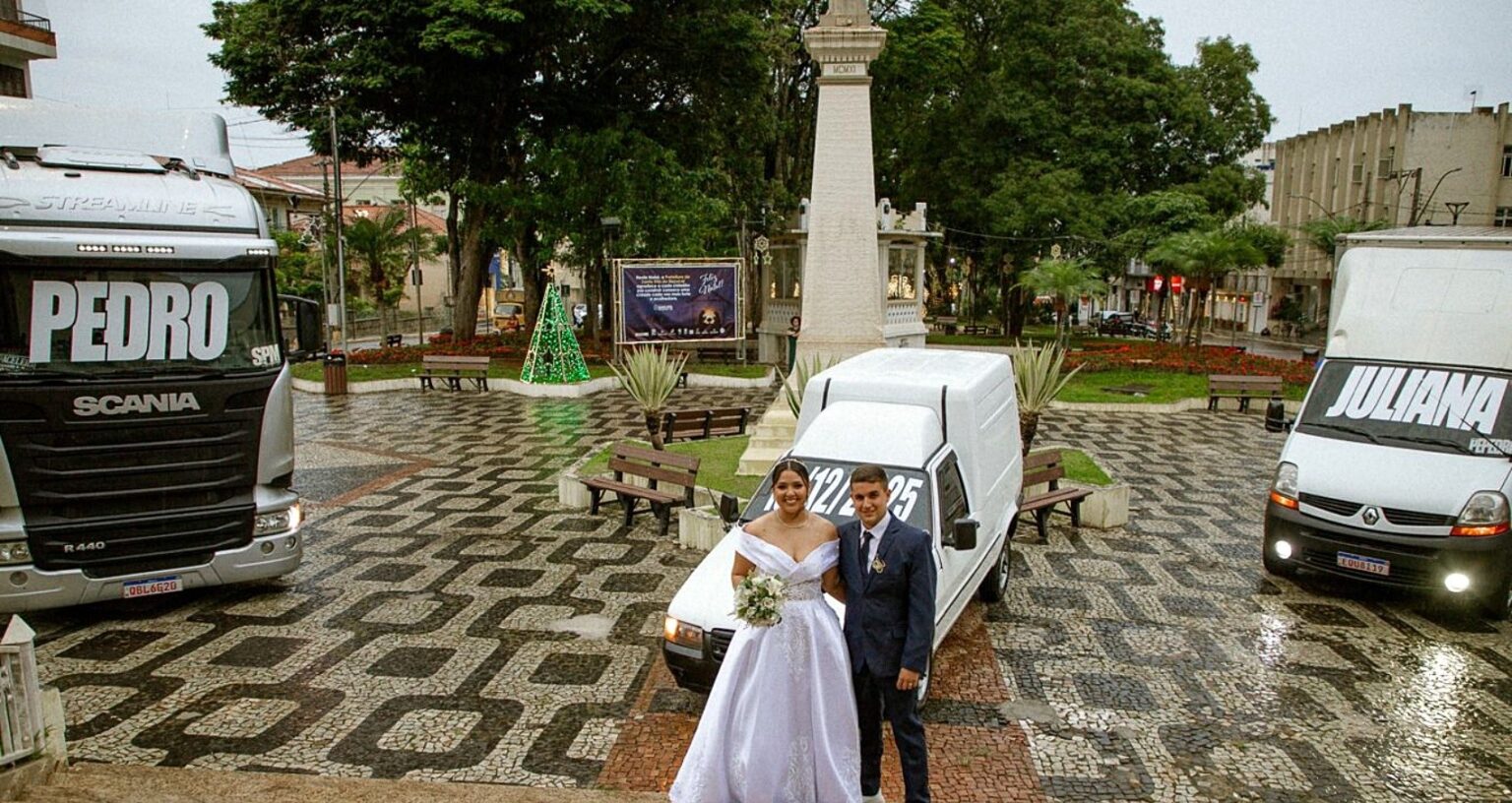 Do Volante ao Altar: Casamento em MG Homenageia Caminoneiros de Forma Inusitada