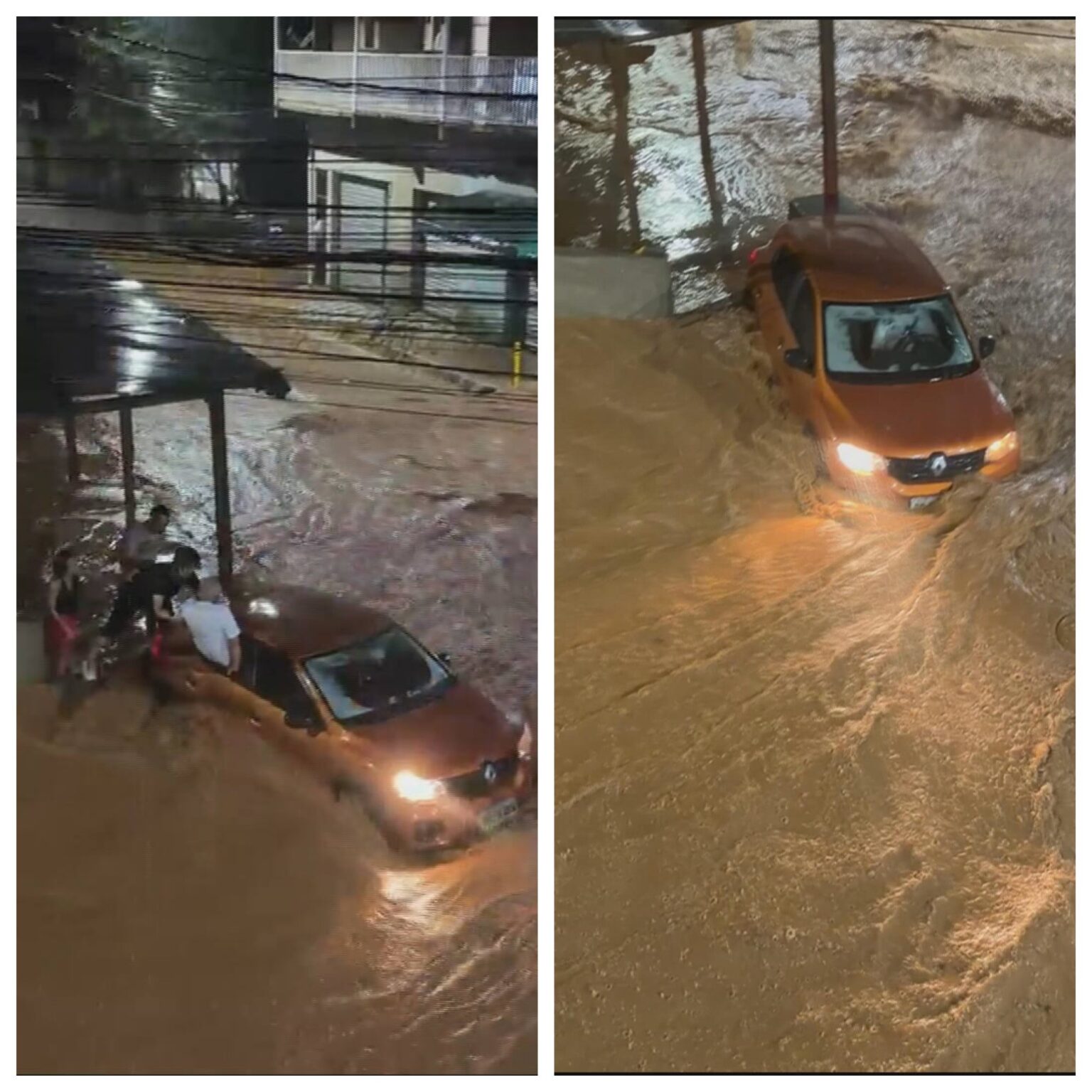 Chuva Forte em BH: Carro Arrastado e Moradores Resgatam Motorista Chuva Forte em BH: Carro Arrastado e Moradores Resgatam Motorista