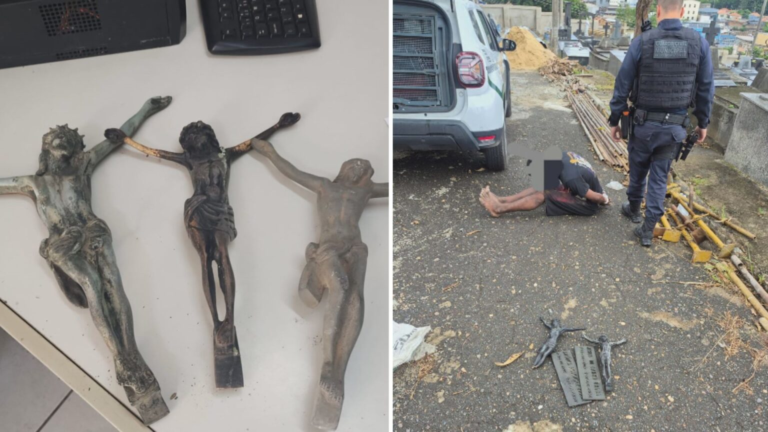 Homem é Detido em Belo Horizonte por Furtar Crucifixos no Cemitério do Bonfim pela Segunda Vez