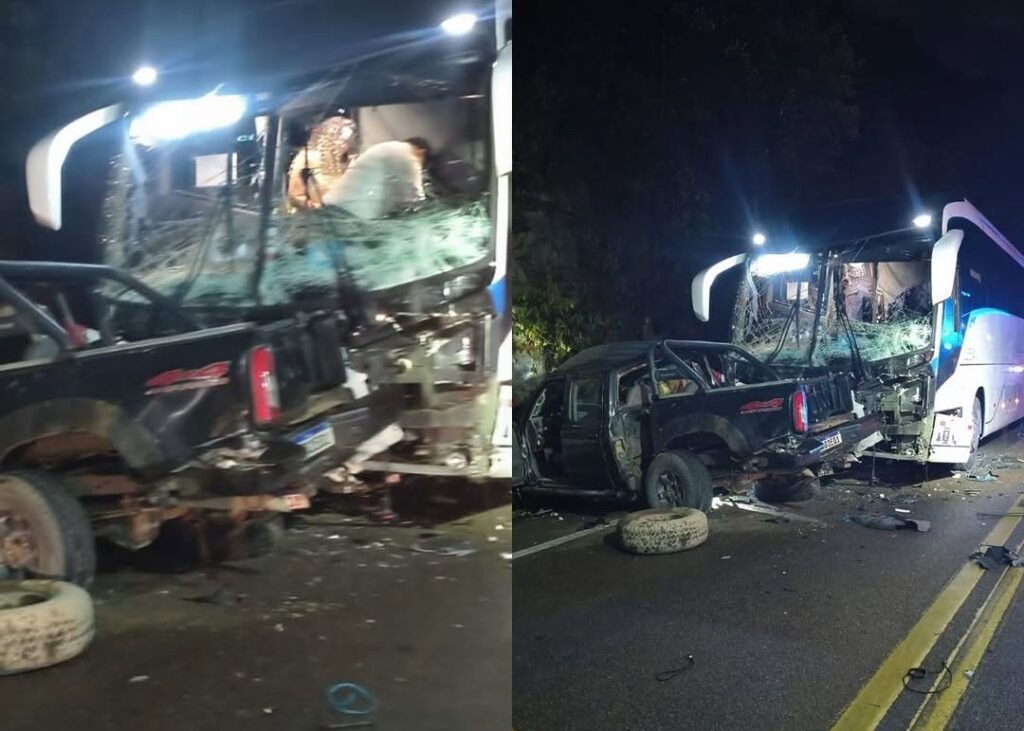 Tragédia nas Estradas: Colisão Entre Caminhonete e Ônibus Deixa Dois Mortos