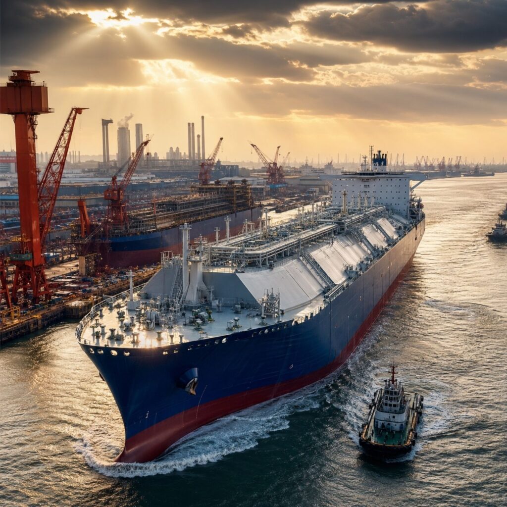 China Revoluciona Indústria Naval com Maior Navio de GNL da História