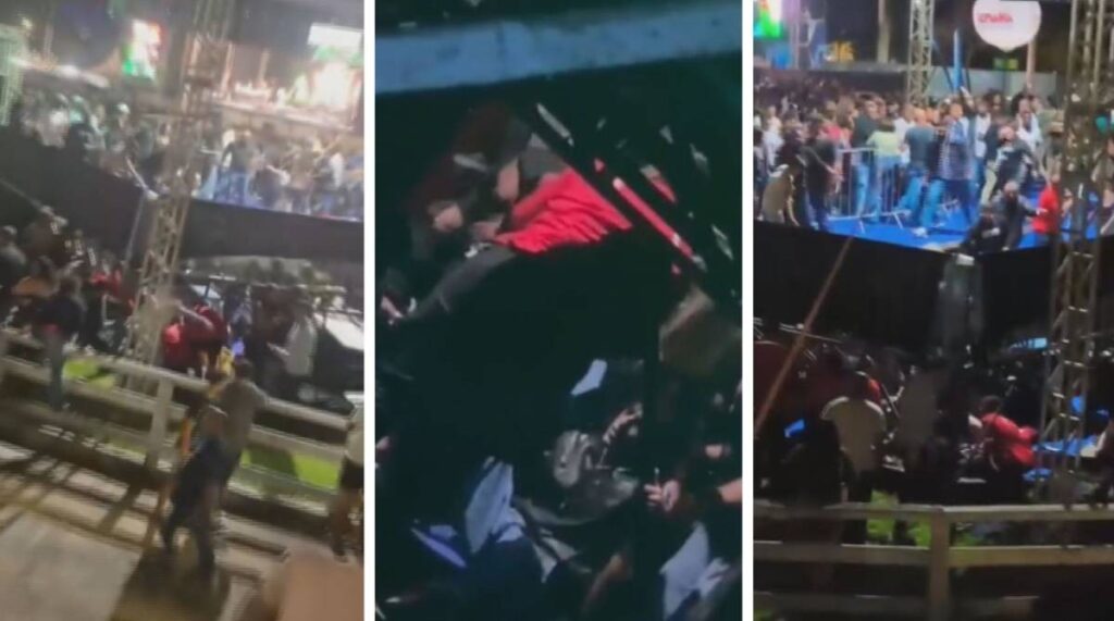 Camarote desaba em show de Ferrugem em Itabira e provoca feridos