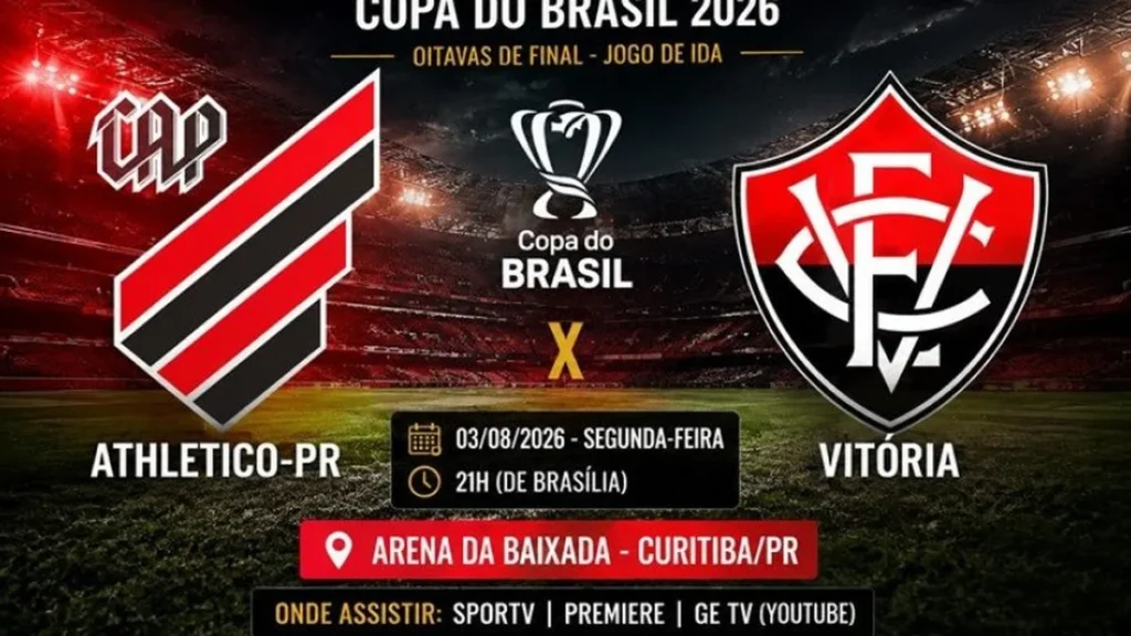 Athletico-PR e EC Vitória se enfrentam nas oitavas da Copa do Brasil: saiba onde assistir e as escal